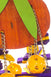Birds LOVE Bird Chew Toy Orange w Slats and Wiffle Balls Medium Parrot Cage Sun Conure African Grey - MD - 19" long x 7" wide