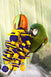 Birds LOVE Bird Chew Toy Orange w Slats and Wiffle Balls Medium Parrot Cage Sun Conure African Grey - MD - 19" long x 7" wide