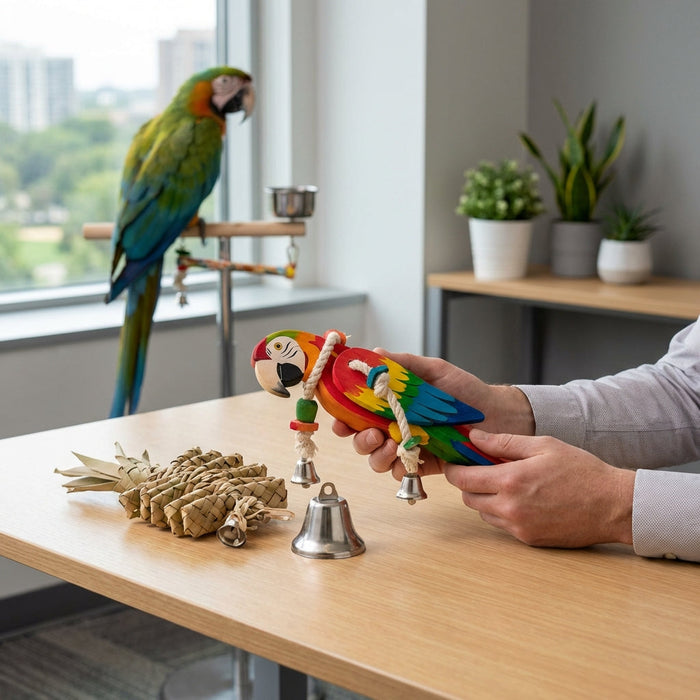 Illustration for Safe and Stimulating Macaw Toys: A Complete Guide for Bird Owners