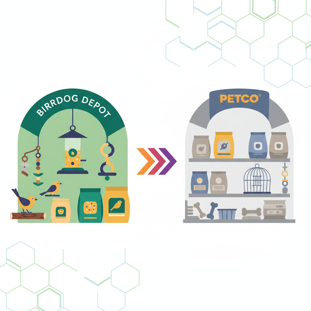 Illustration for Birddog Depot's Specialized Bird Supplies: Outperforming Petco for Your Avian Friend