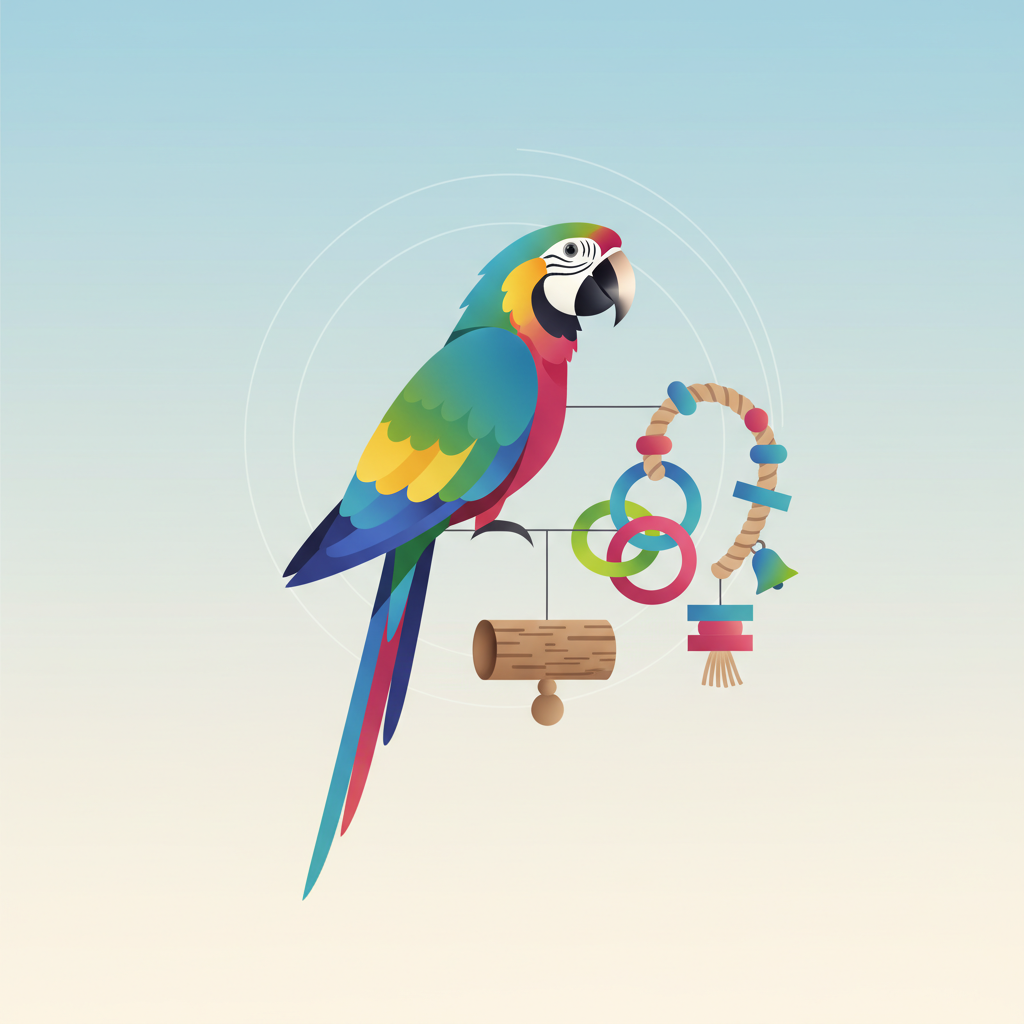 Illustration for Ultimate Macaw Toy Guide: Ensuring Safe, Stimulating, and Durable Enrichment for Large Parrots