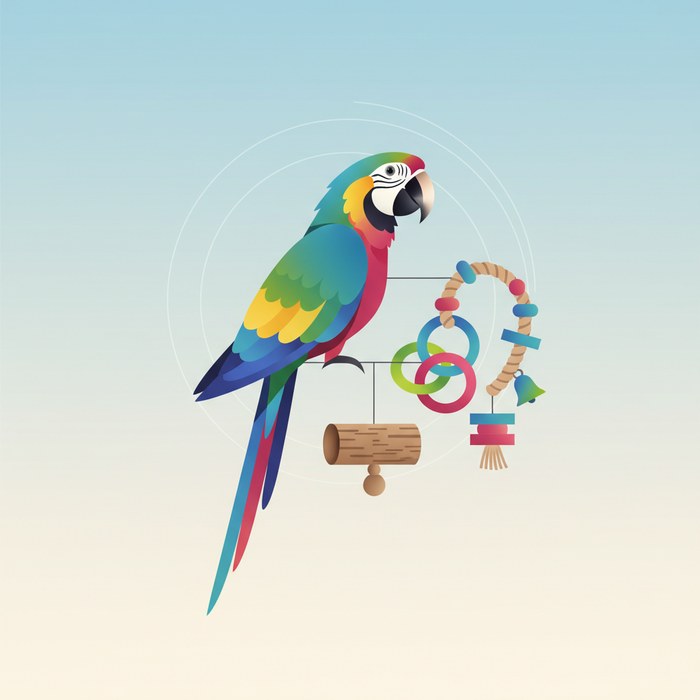Illustration for Ultimate Macaw Toy Guide: Ensuring Safe, Stimulating, and Durable Enrichment for Large Parrots