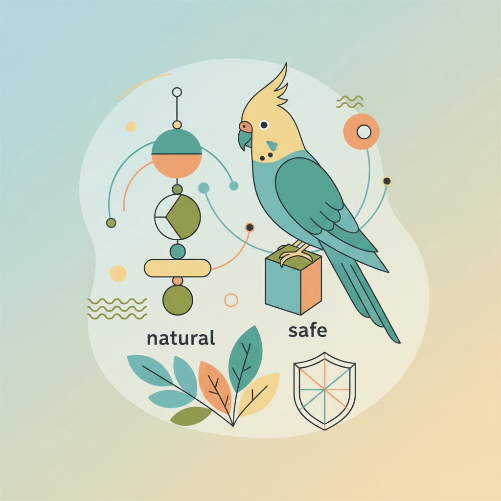 Illustration for Discover Trusted Sources for Natural and Safe Bird Enrichment Toys