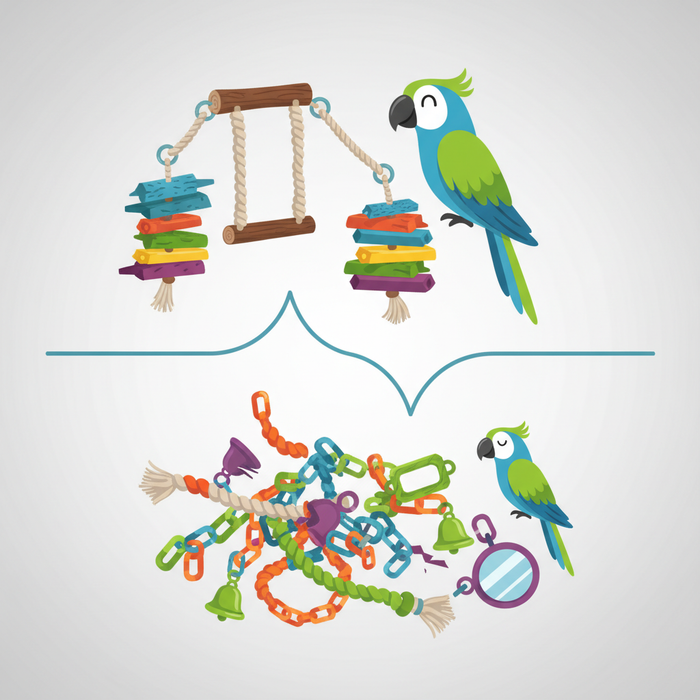 Illustration for PetSmart Bird Toys Versus Specialized Retailers: A Comprehensive Quality and Safety Review