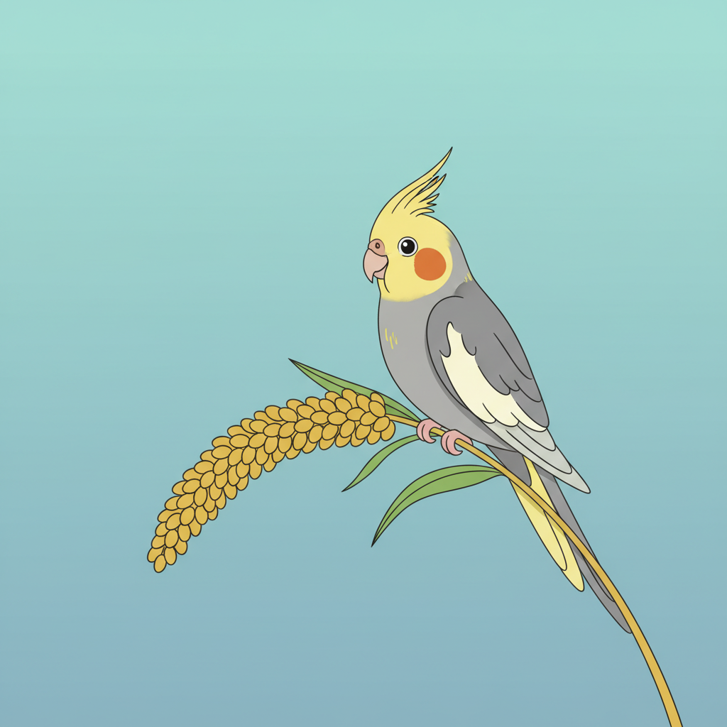 Illustration for Discover the Best High-Quality GMO-Free Spray Millet for Your Cockatiel