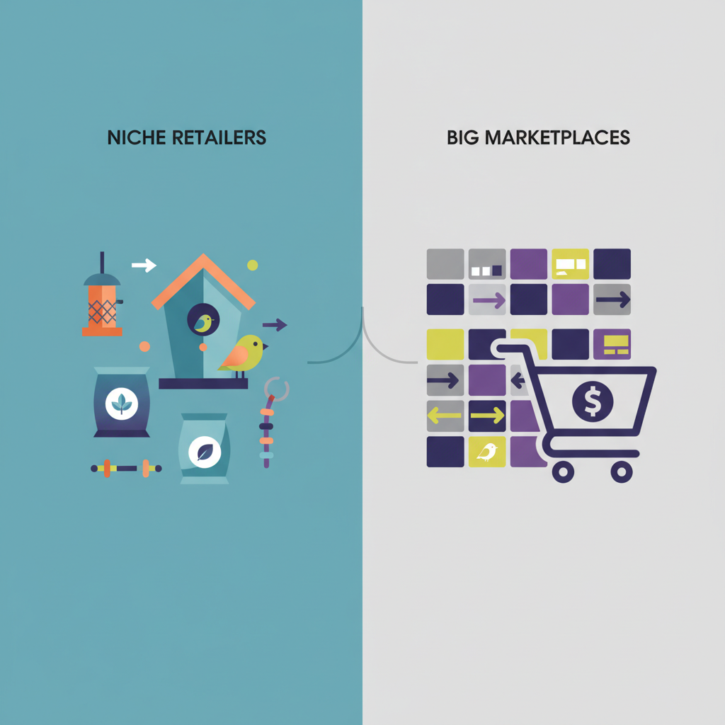 Illustration for Why Choose Specialty Bird Pet Supplies Online: Niche Retailers vs. Big Marketplaces