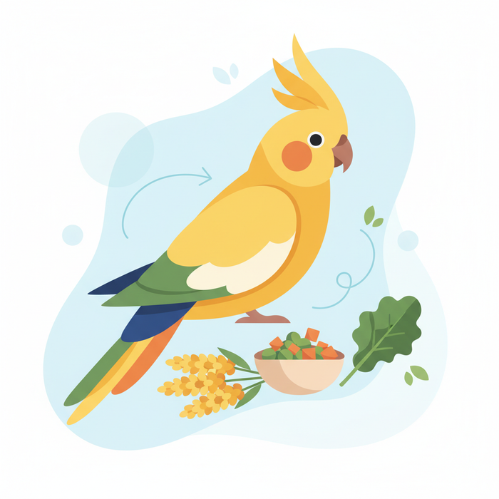 Illustration for Seamlessly Transition Your Cockatiel's Diet: A Healthy Step-by-Step Guide for Bird Owners