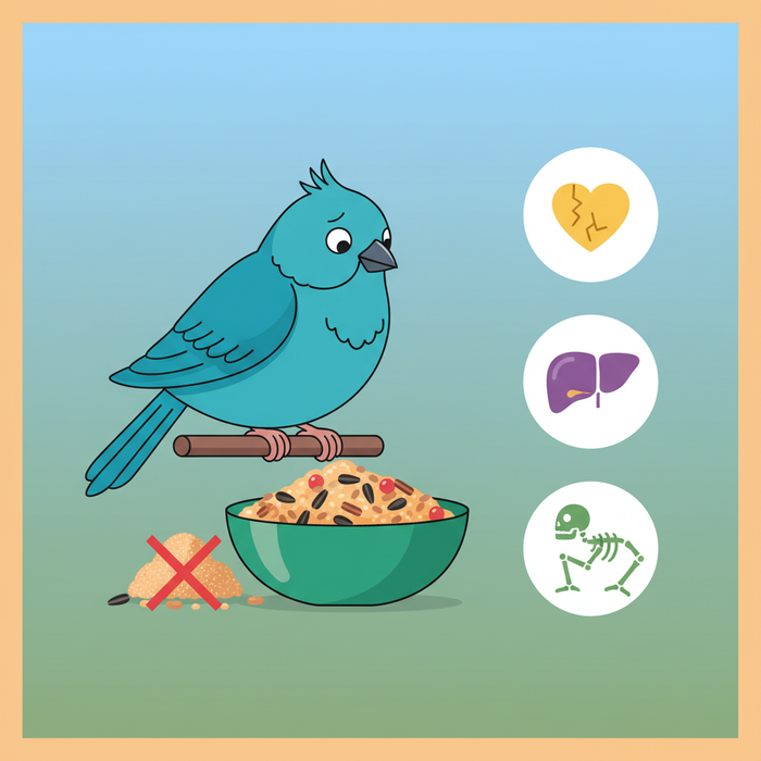 Illustration for Expert Guide to Managing Your Pet Bird's Weight and Preventing Overfeeding
