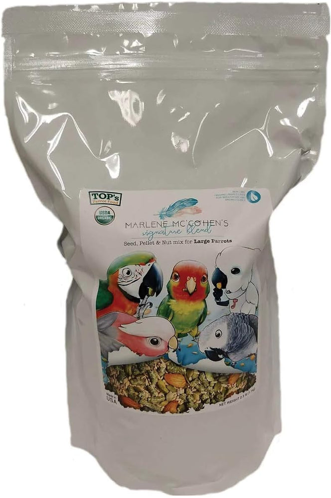 TOP's Parrot Food Marlene Mc'Cohen's USDA Organic Signature Blend Bird Seed for Large Parrots