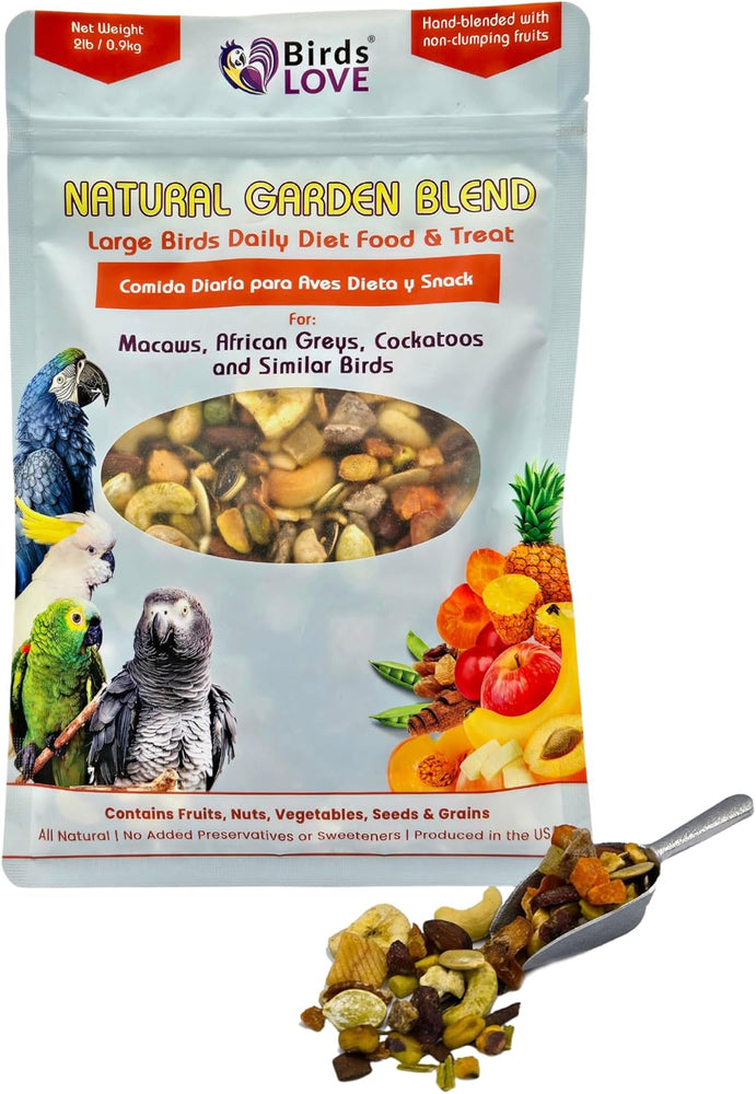 Birds LOVE All Natural Garden Blend Bird Food for Parrots 2lb