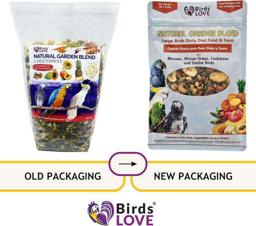 Birds LOVE All Natural Garden Blend Bird Food for Parrots 2lb