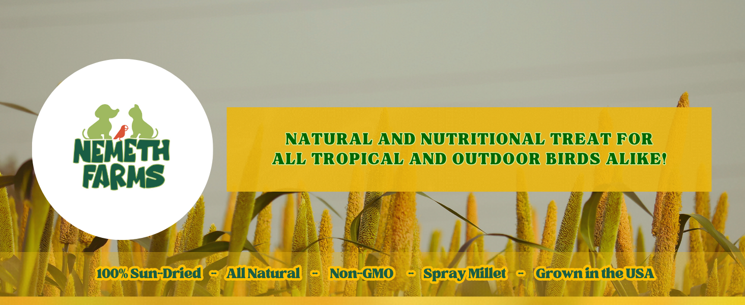 Nemeth Farms Premium Non-GMO Spray Millet Treat info
