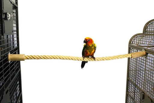 Birds LOVE All Natural Hand Crafted Sisal Bird Cage Perch with Coffeewood End Caps 25" L x .75" D for African Grey Cocaktoo Eclectus All Medium Birds