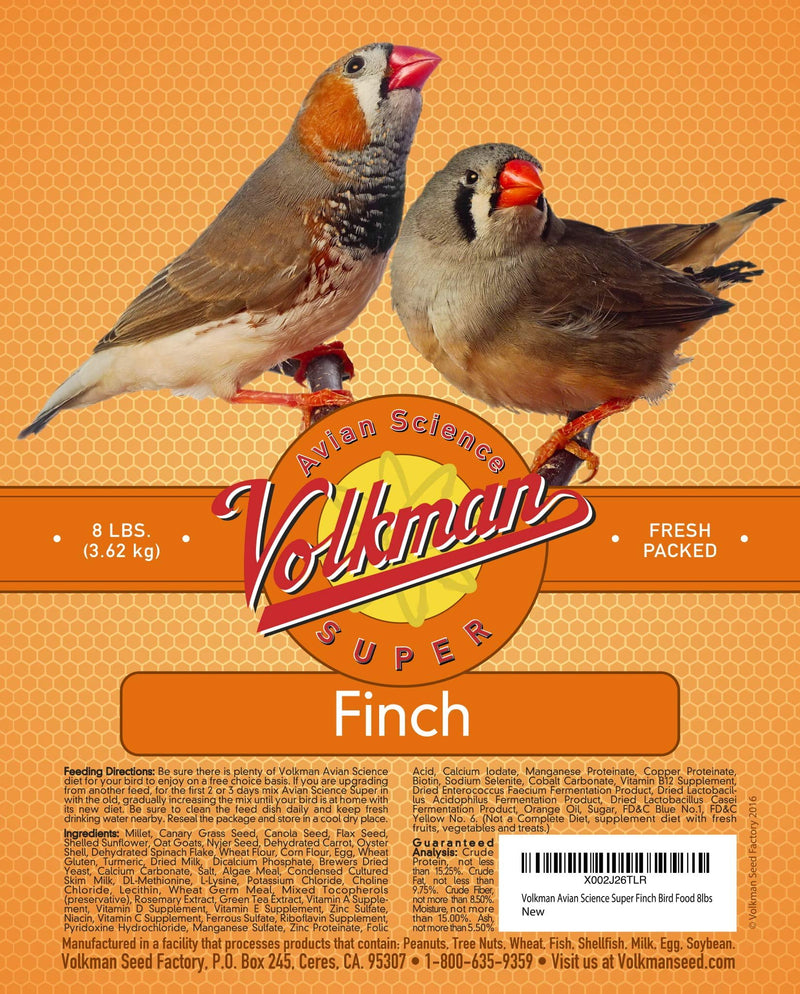 Volkman AS Super Finch Bird Food 8lbs