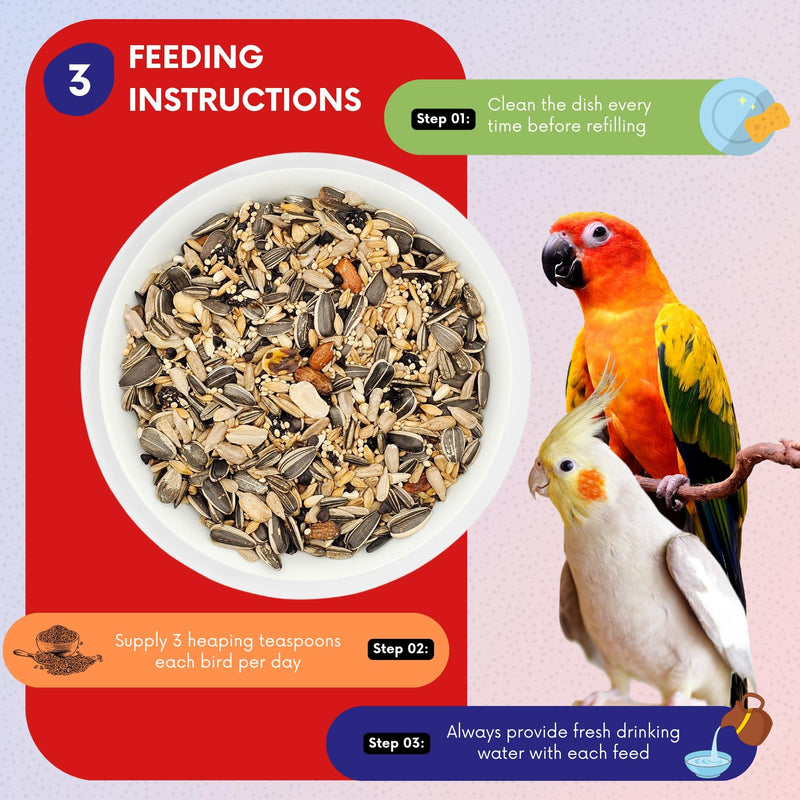 5LB 3400 Wholesome Conure & Cockatiel Blend