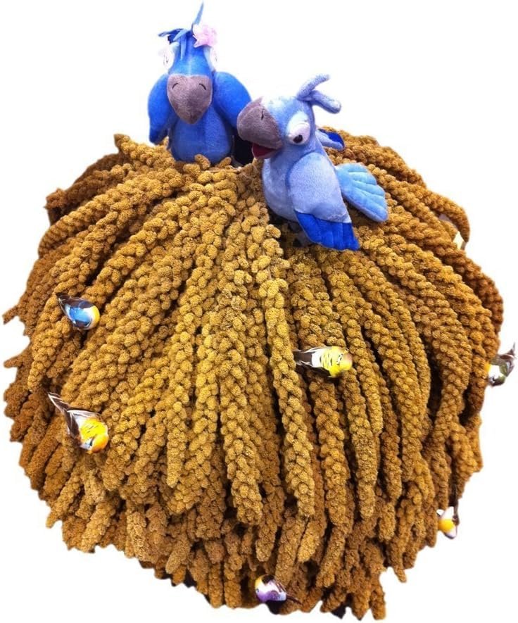 Nemeth Farms Worlds Freshest GMO-Free, Sun Dried Spray Millet No Stems Only Edible - Tops-Original Bird Treat and Supplement for Pet Birds Parakeets, Cockatiels, Lovebirds and Finches - 5lbs