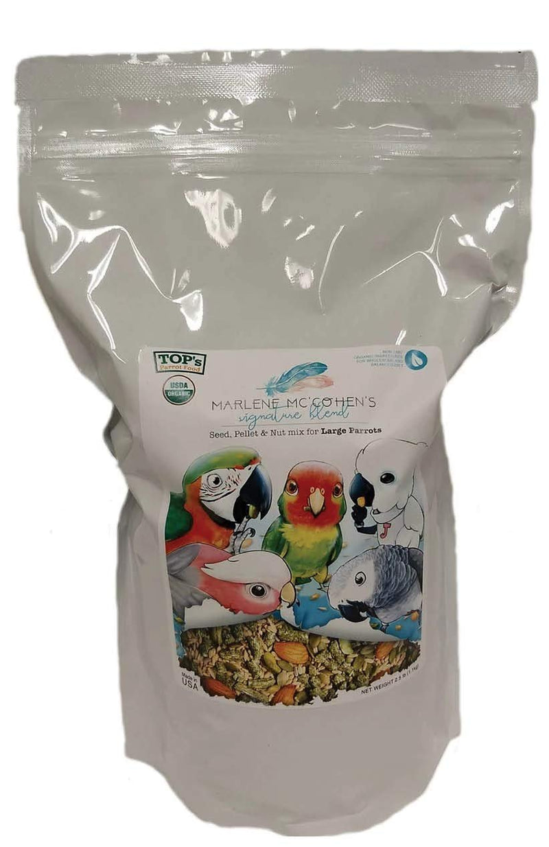 TOP's Parrot Food Marlene Mc'Cohen's USDA Certified Organic Signature Blend Bird Seed and Pellet Mix for Large Birds 2.
