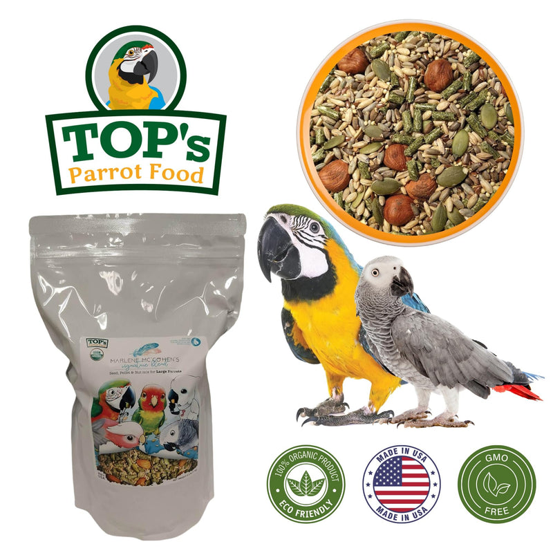 TOP's Parrot Food Marlene Mc'Cohen's USDA Certified Organic Signature Blend Bird Seed and Pellet Mix for Large Birds 2.