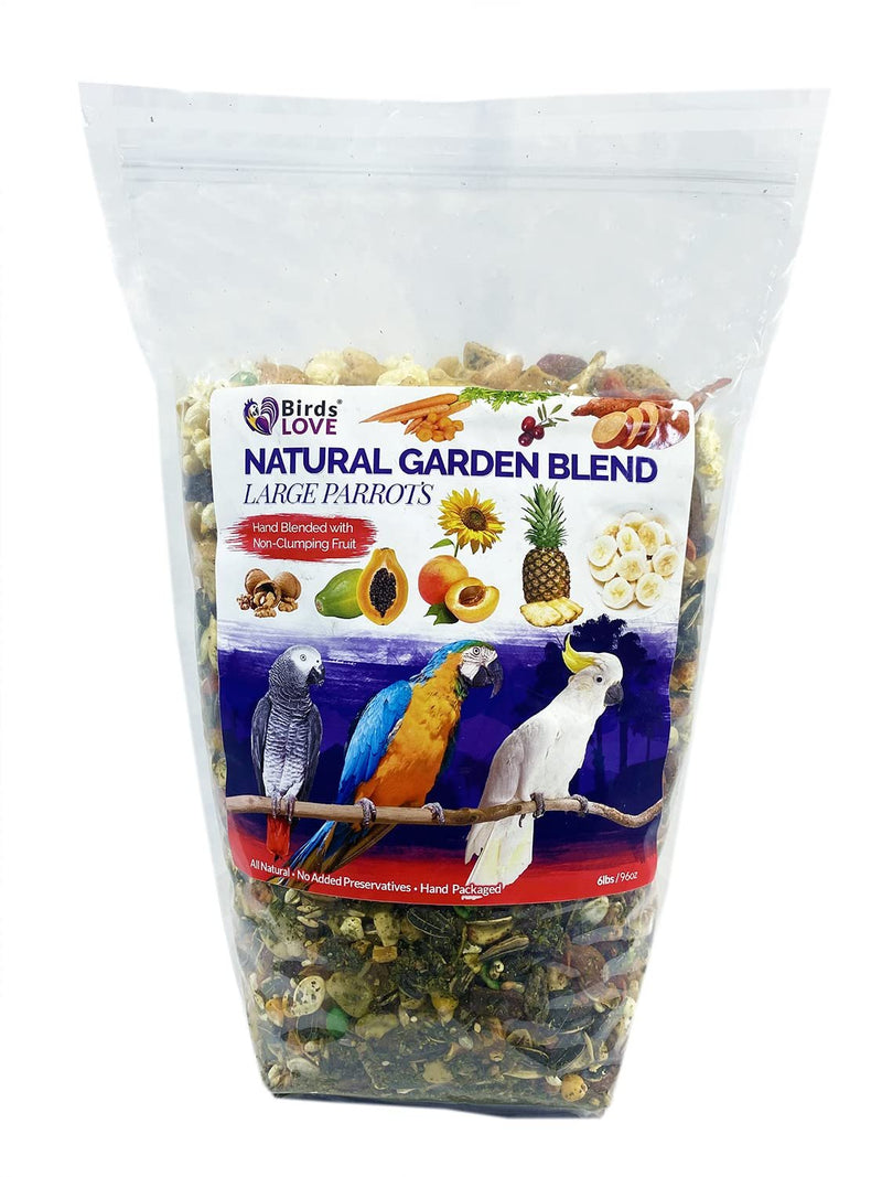 Birds LOVE All Natural Garden Blend Bird Food for Parrots 6lb