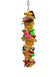 Birds LOVE Chewing Loofah, Colored Wood Circles, Grass, Crepe Paper Toy, Hanging Fun for Parrot Budgies Cockatoo Parakeet Cockatiel Cage Bite Toy – 19.50" Long