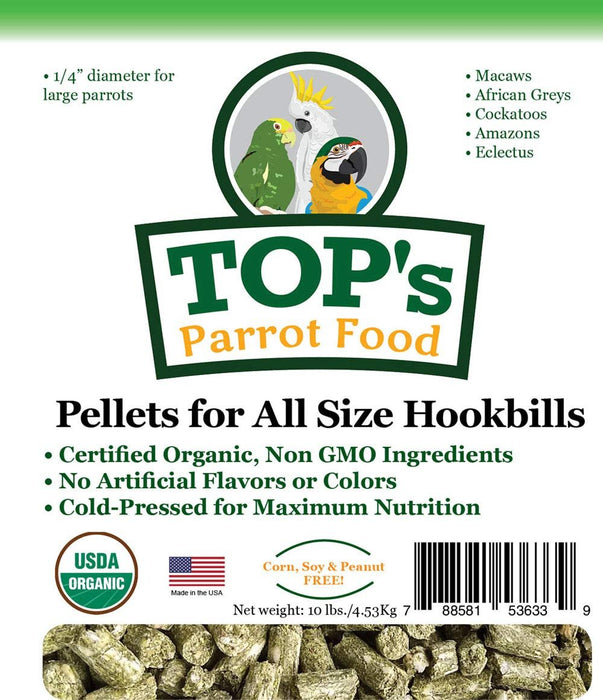 TOP'S Organic And GMO-Free OUTSTANDING BIRD PELLETS -1LB / 453g