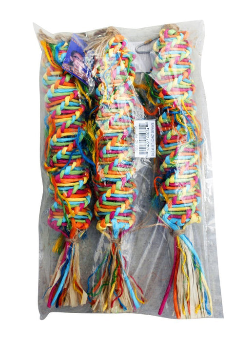 Birds LOVE Twisted Paper Tornado Bird Toy for Medium Birds: Amazons, Eclectus, Mini Macaws, Sun Conures – 3-PACK – 13" L x 2" W