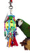 Birds LOVE Hanging Wiffle Ball w Plastic Chains Bells Pacifier and Mop Fabric Bird Toy for Small & Medium Bird Toy for Bird Cage - Color Variety