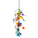 Birds LOVE Bird Safe Chain Strung with Mini-Sneakers, Paper Rope Pacifiers Dice Acrylic Beads Bell Medium Birds for Bird Cage