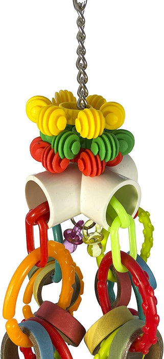Birds LOVE Pipe & Bagels Parrot Toy for Small to Medium Birds