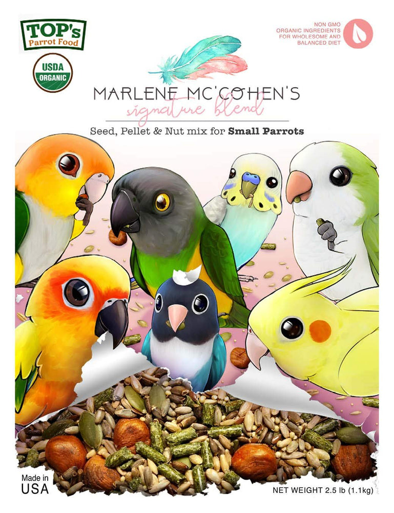TOP's Parrot Food Marlene Mc'Cohen's USDA Certified Organic Signature Blend...