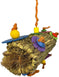 Birds LOVE Coconut Fiber Burrito Parrot Toy, Foraging and Preening Fun for Medium Birds