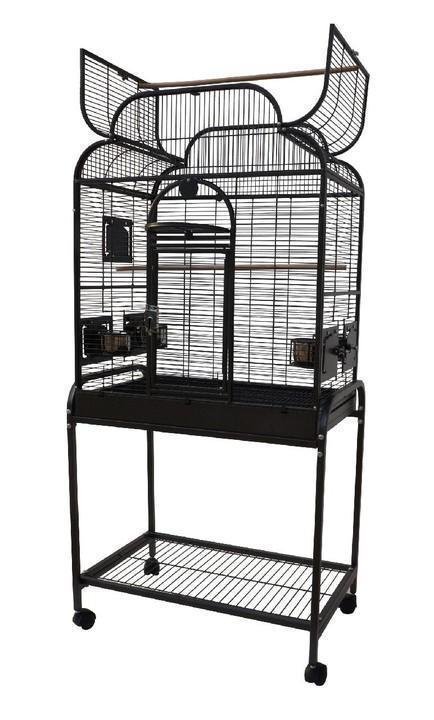 HQ 28x18x54 Opening Infinity Top Bird Cage with Stand - Black