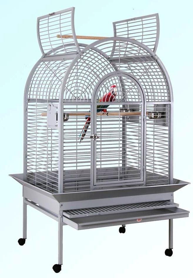 HQ 40x32 Arch Opening Top Bird Cage - Platinum White