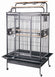 HQ 40x30x69 Double Play Top Bird Cage - Platinum White