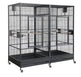 HQ Colossus Bird Cage 80x40x75 with Divider  - Black