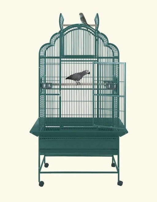 HQ 32x23 Victorian Top Bird Cage - Platinum White