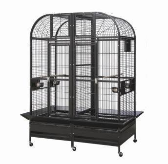 HQ Huge 64x32 Bird Cage with Divider - Black