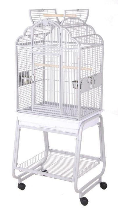 HQ Opening Victorian Parrot Cage with Cart Stand - Green
