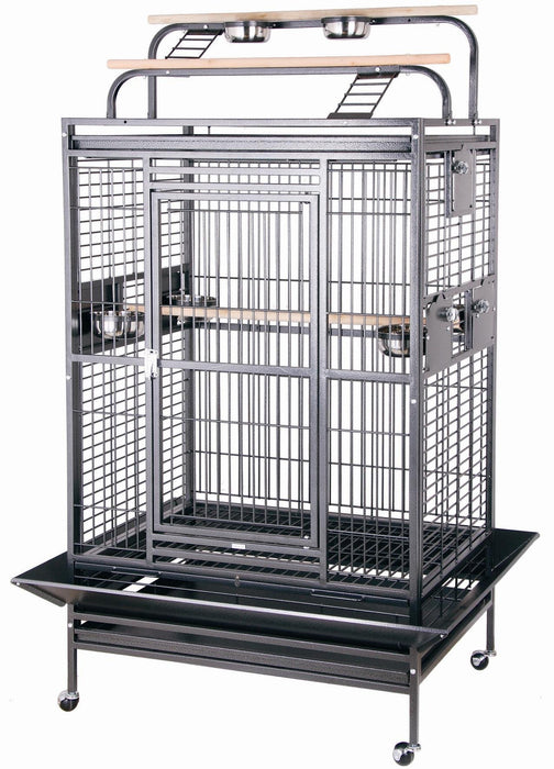 HQ 36x28x66 Double Play Top Bird Cage - Beige