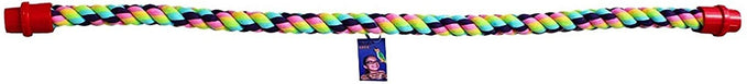 Birds LOVE Cotton Rope Comfy Cable Perches for Birds - Perfect for Cockatiels, Quakers, African Greys, Amazons, Eclectus, Macaws, Cockatoos and All Sized Birds - Choose The Right Size for Your Bird